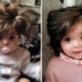 所有人看到「8個月女嬰頭髮超茂密」都超震驚，但後來看到全家福照片就瞬間秒懂了。