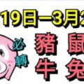 十二生肖每週運勢播報（3月19日—3月25日）