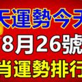 8月26號生肖運勢排行榜