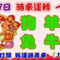 2月7日時來運轉一路發，狗羊馬兔牛豬，88秒內打開，好運跟著來『16888』