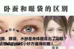 黑眼圈、眼袋、水腫是身體器官出了問題？5個去眼疾的省錢小妙方值得收藏！