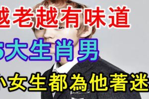 越老越有味道的5大生肖男，連小女生都為他們著迷！