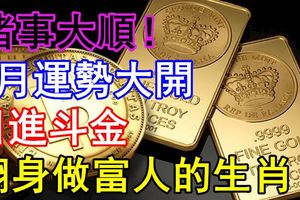 諸事大順！8月運勢大開，日進斗金，翻身做富人的生肖