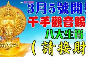 3月5號開始千手觀世音菩薩賜財【八大生肖快接財】