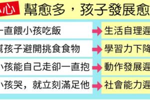 小心！幫愈多，孩子發展愈慢。媽媽愈懶，孩子愈優秀