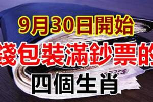 9月30日開始，錢包裝滿鈔票的四個生肖