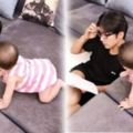 賀軍翔首次曬女兒正面照，6個月小「美寶」：迷你情人，融化了！