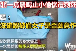 河北一瓜農喝止小偷慘遭刺死家屬：還沒確認被偷女子是否願意作證