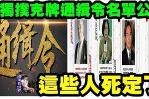 台獨撲克牌通緝令名單公布，這些人死定了！