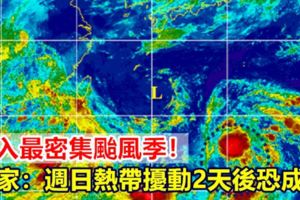 進入最密集颱風季！專家：週日熱帶擾動2天後恐成颱