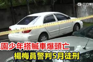 少年搭贓車爆頭亡楊梅警判5月徒刑