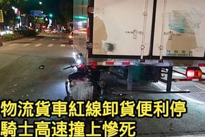 物流貨車紅線卸貨便利停騎士高速撞上慘死