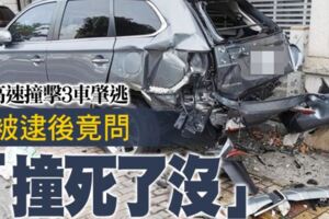 高速撞3車肇逃他行為脫序還踢男警被逮後竟問「撞死了沒」