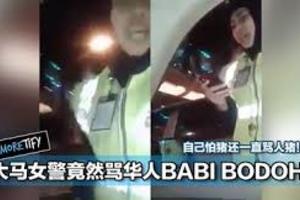 大马女警竟然骂华人BABI BODOH！自己怕猪还一直骂人猪！（内有视频）