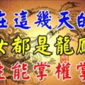 生在這幾天的人，男女都是龍鳳命，一生能掌權掌財