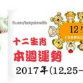 【聖誕快樂】十二生肖本週運勢2017年(12.25—12.31)
