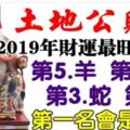 土地公賜福，2019年最旺財運的5大生肖，有你嗎？