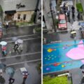 下雨不愁！　夢幻「街道彩繪」水洗過反而看見大海