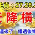 7月27.28.29號天降橫財的生肖，你的好運來了