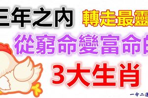 三年之內，從窮命變富命的3大生肖！轉走最靈！