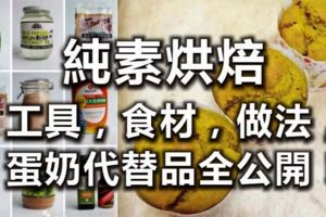 純素烘焙工具、食材、做法、蛋奶代替品全公開！