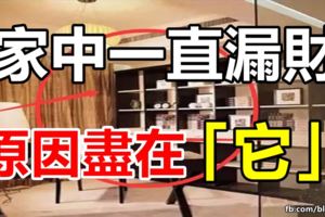 家中一直漏財，原因盡在它！