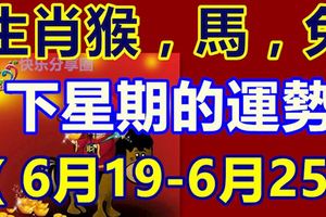 生肖猴，馬，兔，下星期的運勢（6月19-6月25）