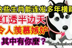 這些生肖能連發多年橫財，紅透半邊天，其中有你麼？