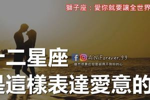 十二星座是這樣表達愛意的