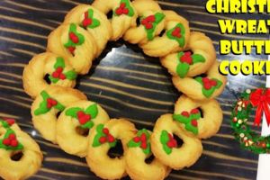 HowToMakeChristmasWreathButterCookies!(Nofondant)聖誕花圈牛油曲奇餅！(無翻糖)