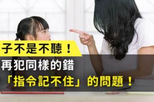 孩子不是不聽！一再犯同樣的錯，是「指令記不住」的問題！