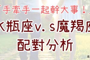 「絕對是能一起幹大事的組合！」水瓶座與摩羯座配對分析，互補還是相剋，決定權完全在於你們！