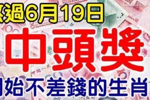 熬過6月19日，開始不差錢的生肖