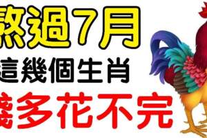 熬過7月，錢多花不完的生肖