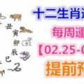 十二生肖運勢：每周運勢【02.25-03.03】提前預知！