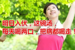 明日入伏，這碗湯，每天喝兩口，把病都喝走！