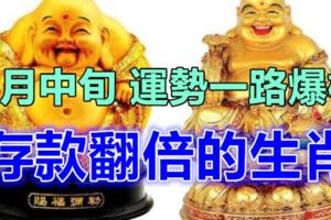 8月中旬，存款翻倍，運勢一路爆棚，財緣深厚的3大生肖！