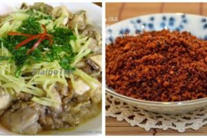 媽媽私房菜【鹹魚蒸雞塊】+媽媽私房【蝦米辣椒】