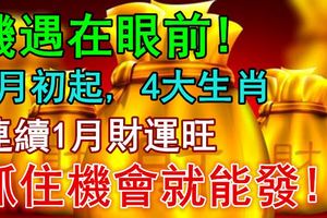 機遇在眼前!9月初起,4大生肖連續1月財運旺,抓住機會就能發!