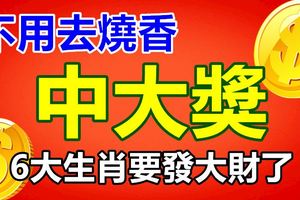 不用去燒香，照樣中大獎的生肖，6大生肖要發大財了