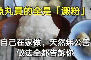 魚丸買的全是「澱粉」，自己在家做，天然無公害，做法全都告訴你
