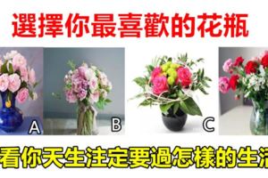 心理測試：選擇你最喜歡的花瓶，看看你天生註定要過怎樣的生活？