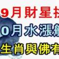 9月財星拱照，10月水漲船高，四大生肖與佛有緣