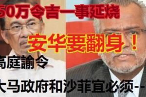 獲首相拿督斯裡納吉支付950萬令吉一事延燒，安華入稟要求撤x交案　高庭諭令政府和沙菲宜回應!