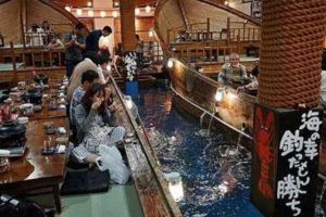 日本新型居酒屋「自己釣自己想吃的魚」，不但喝酒喝到飽而且還很「好玩喔！」