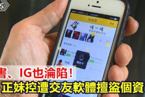 臉書、IG也淪陷！正妹控遭交友軟體擅盜個資