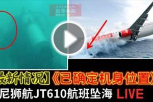 印尼LIVE直播頻道【最新情況】印尼獅航JT610航班墜海《已確定機身位置》家屬等待消息