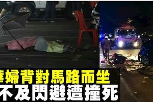 華婦背對馬路而座來不及閃避遭撞死