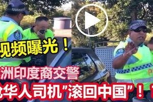 澳洲一名印度裔交警嗆華人司機」滾回中國」！？視頻曝光引發華人怒火。。。。！