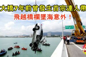 檳大橋7年前曾發生首宗連人帶車，飛越橋欄墜海意外！